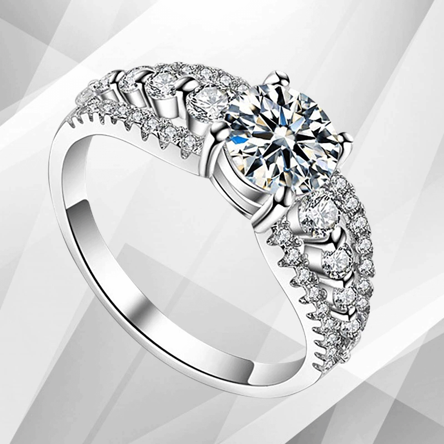 2.00Ct Round-Cut Diamond Solitaire Bridal Engagement Ring 18Ct White