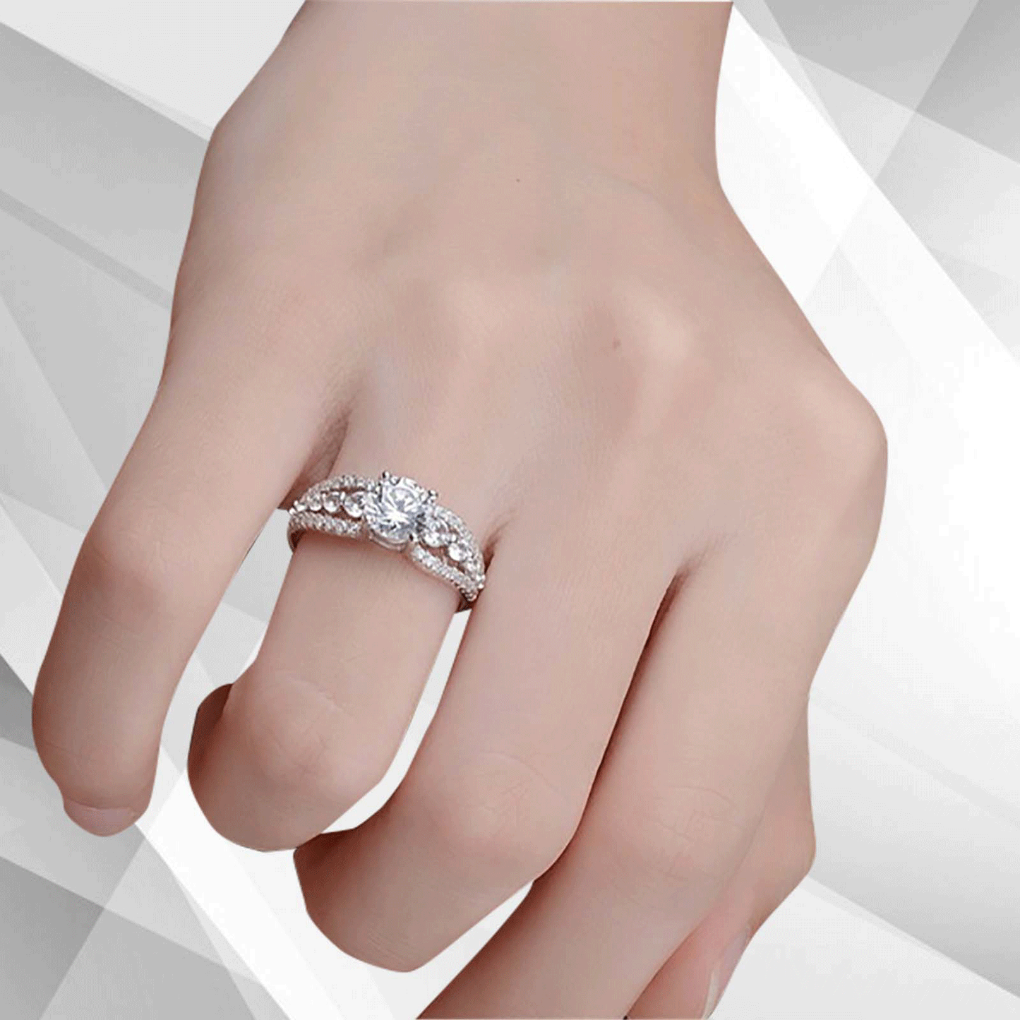 2.00Ct Round-Cut Diamond Solitaire Bridal Engagement Ring 18Ct White