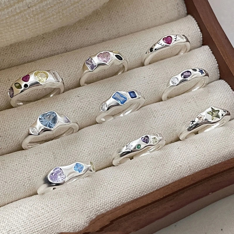 Engagement Rings Zircon Rings Women Party Jewelry Open Rings Finger Rings