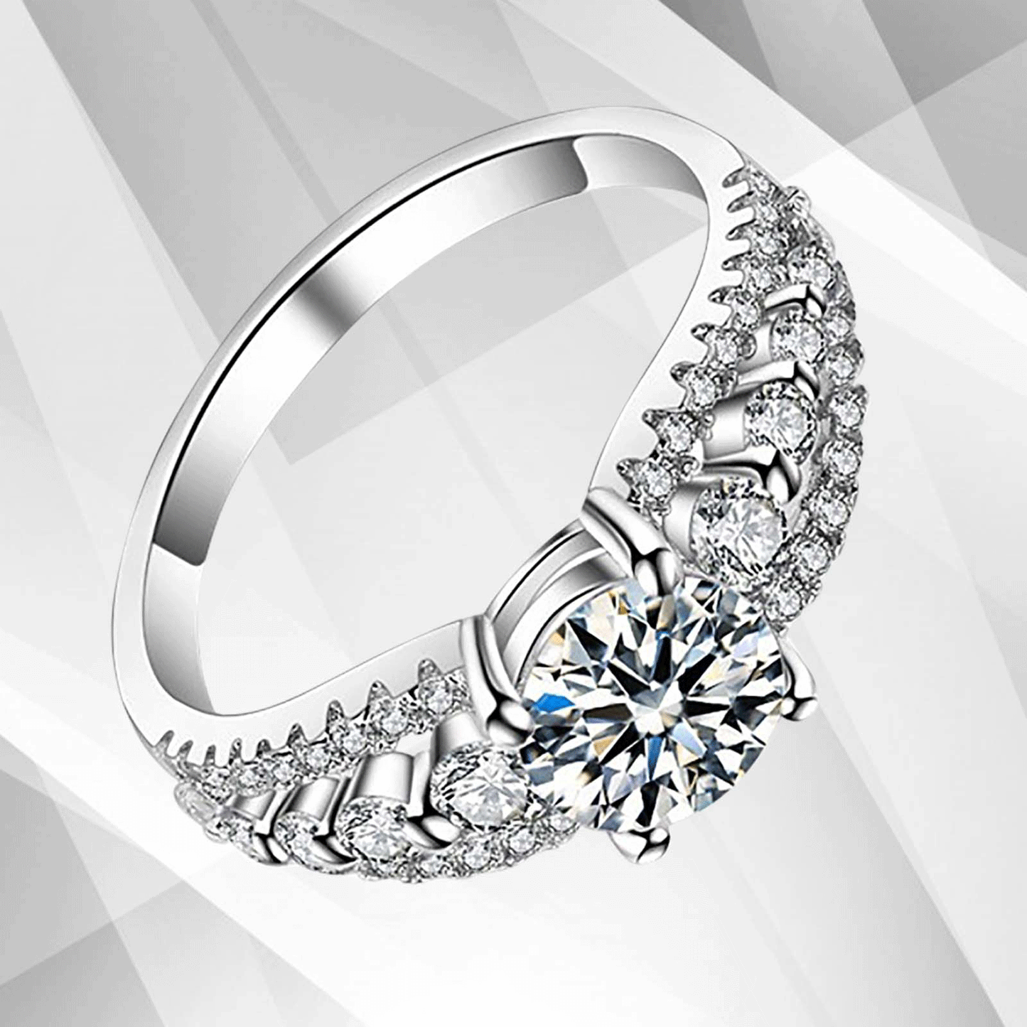 2.00Ct Round-Cut Diamond Solitaire Bridal Engagement Ring 18Ct White