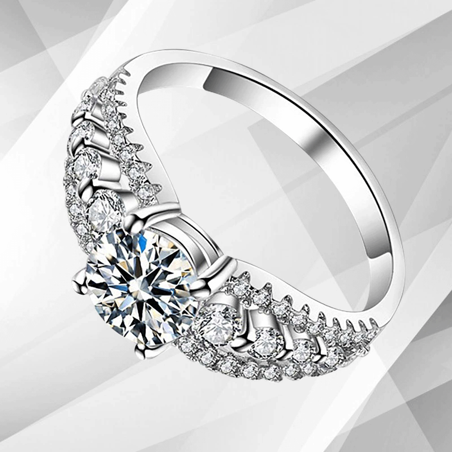 2.00Ct Round-Cut Diamond Solitaire Bridal Engagement Ring 18Ct White