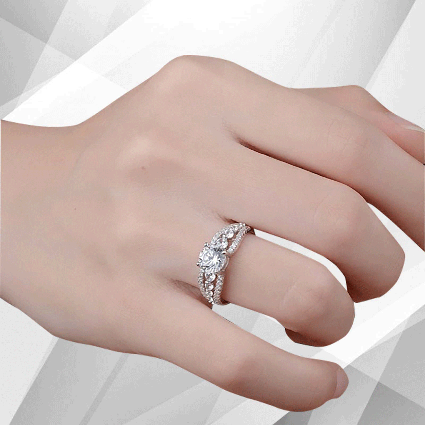 2.00Ct Round-Cut Diamond Solitaire Bridal Engagement Ring 18Ct White