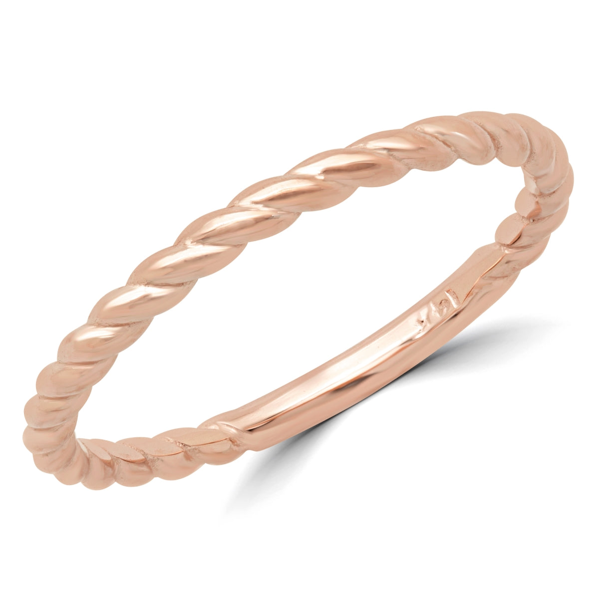 Majesty Diamonds 6.25 Braided Rope Classic Wedding Band Ring