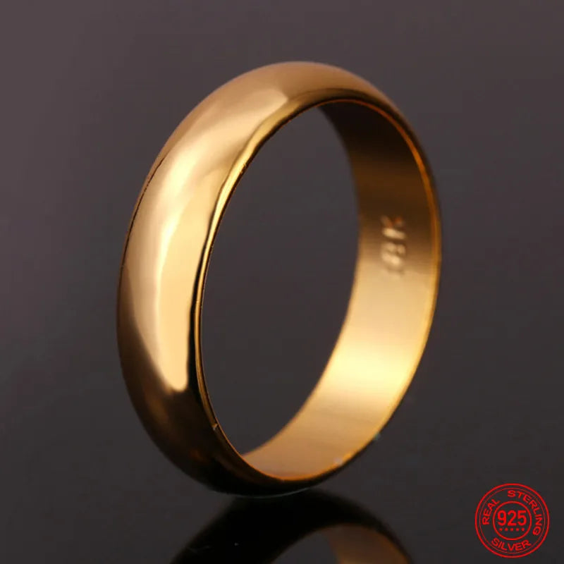 18K Gold Ring For Women Fashion 925 Silver Jewelry Party Wholesale