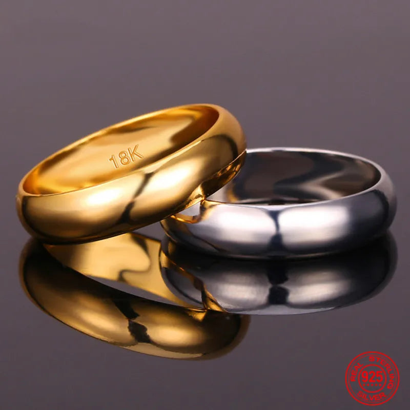 18K Gold Ring For Women Fashion 925 Silver Jewelry Party Wholesale