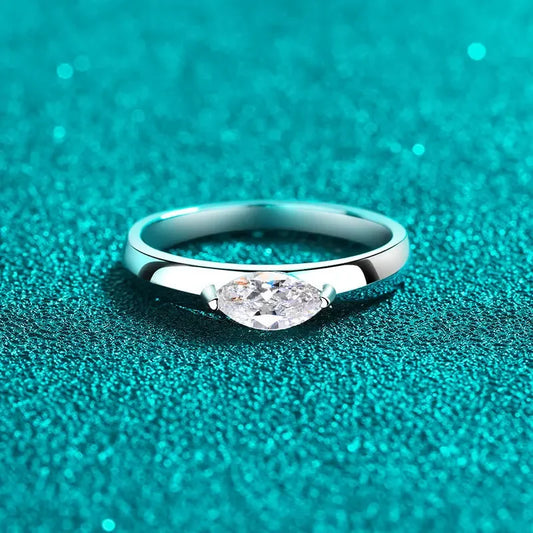 Luxury Women's Rings Horse Eye Simple New Niche High Design Ring Platinum Pt950 Moissanite Diamond Ring 0.5ct Wedding Jewelry