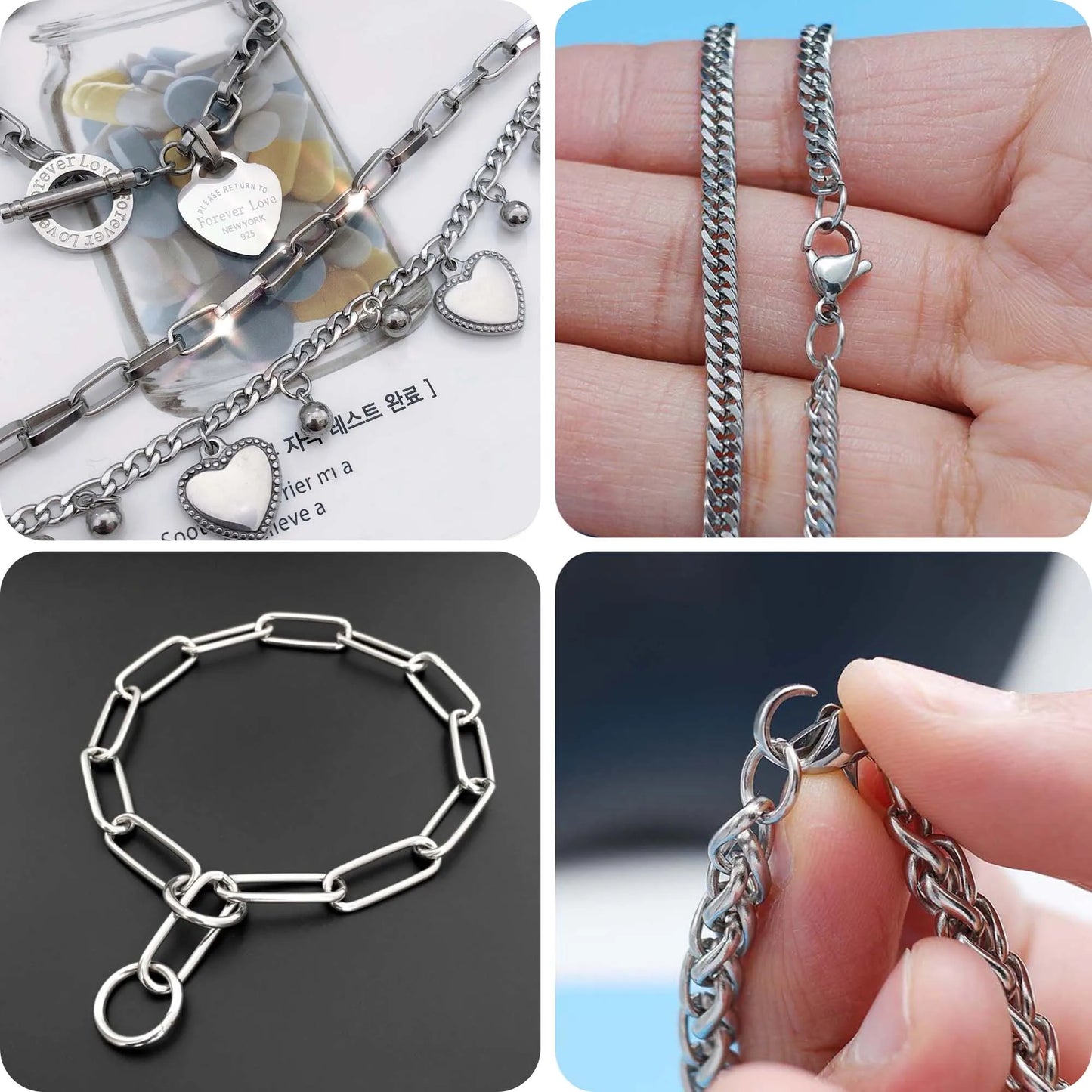 250/1000/5000PCS Stainless Steel Jump Rings 4mm 5mm 6mm 7mm 8mm 9mm 10mm 12mm 15mm Round Metal Split Opened Rings